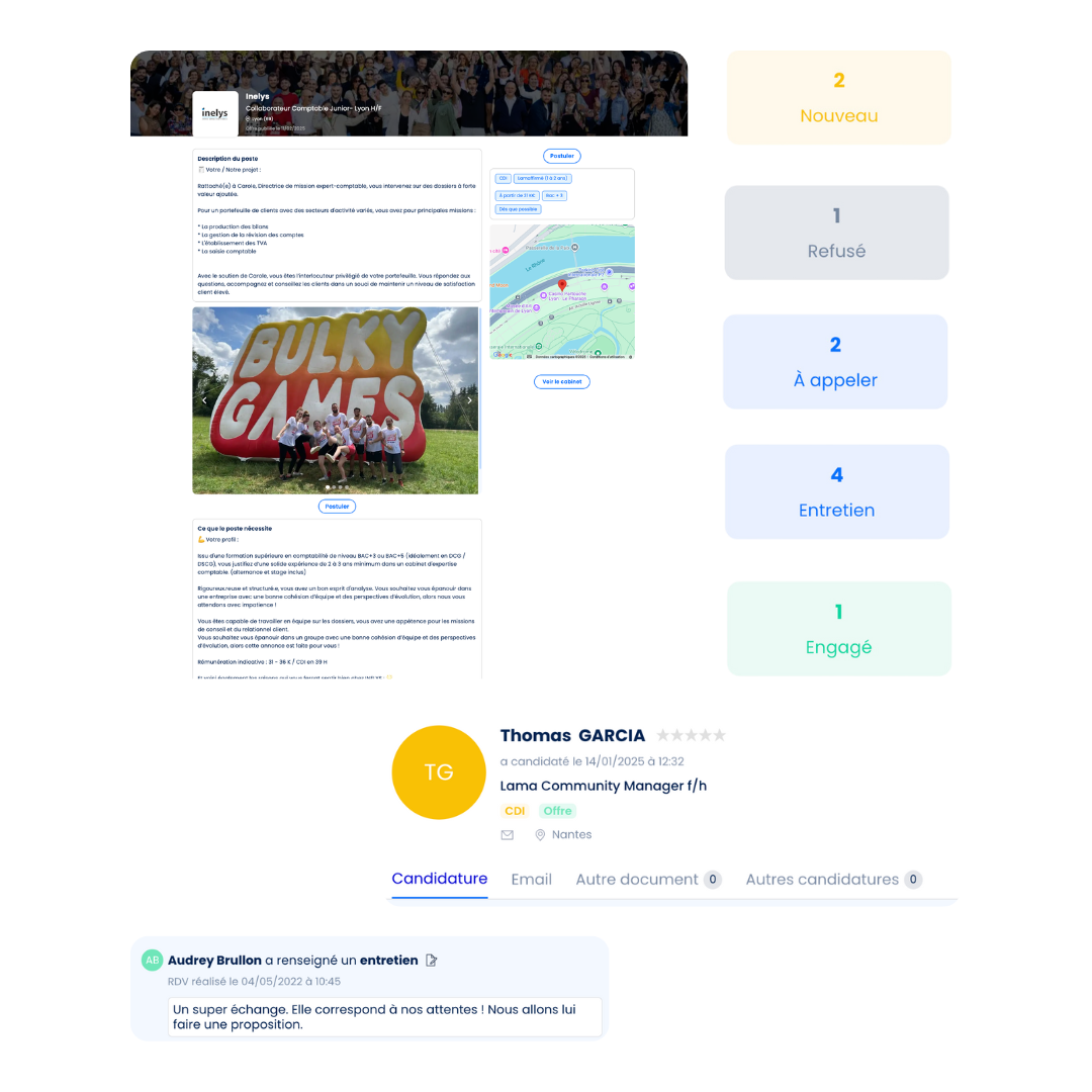 Capture d'�écran de la page Employeur